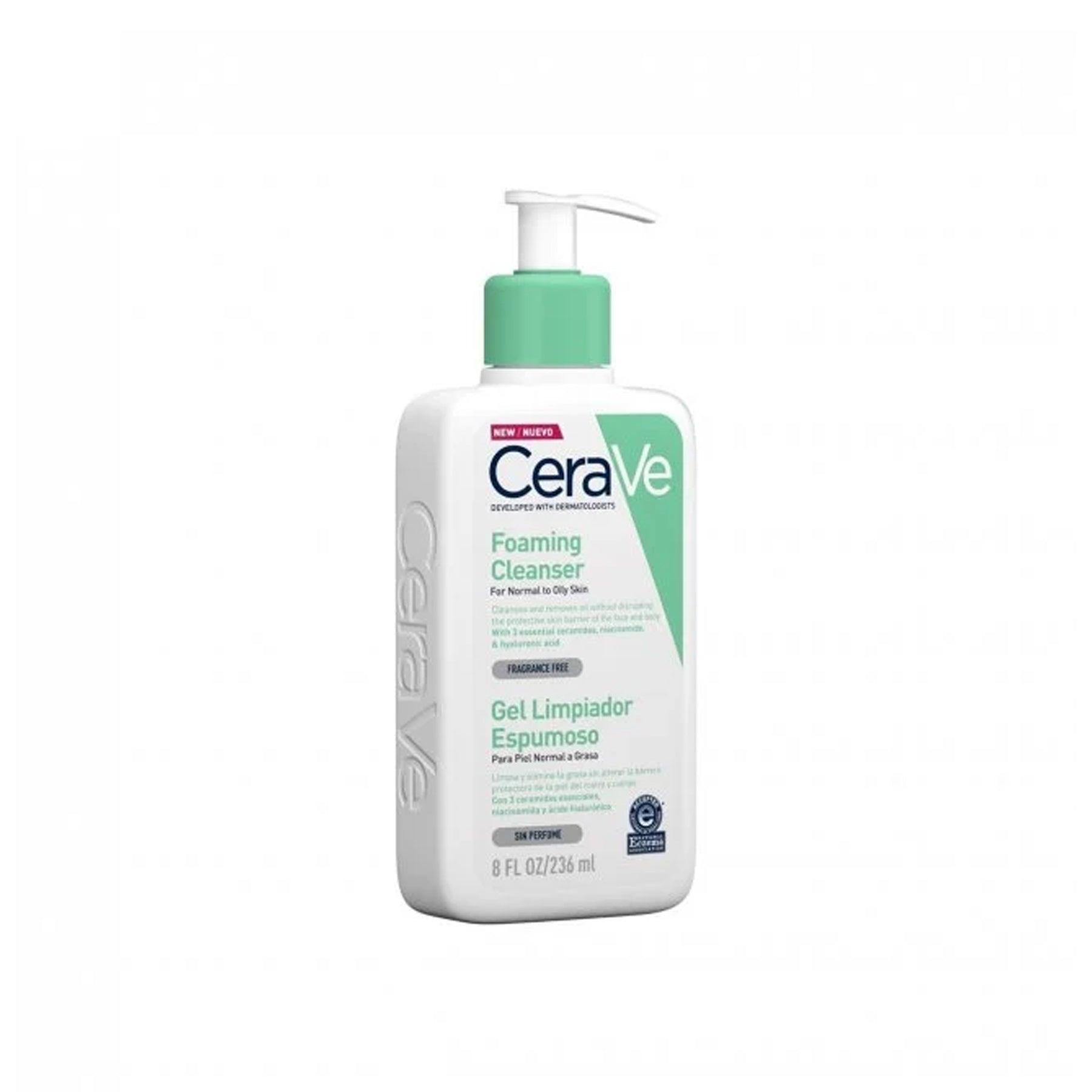 CeraVeFoamingCleanserNormaltoOilySkin236ml منظف رغوي CeraVe للبشرة العادية إلى الدهنية 236 مل - 画像 (1)