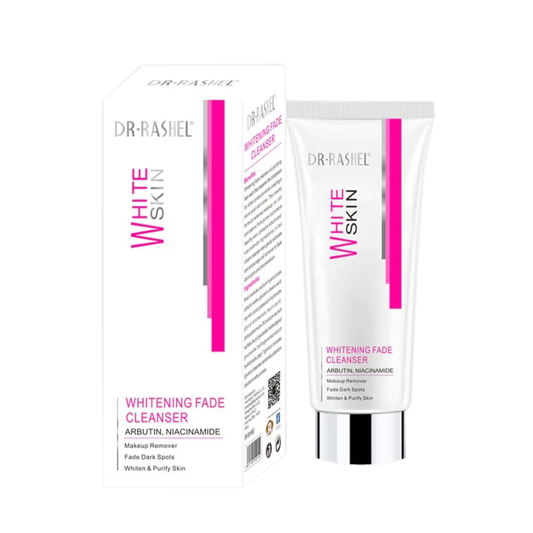 Dr.rashelwhiteskinfadecleanser_1 دكتور راشيل وايت سكين - منظف تفتيح وتلاشي للبشرة بمظهر صحي - 80 جم - 画像 (1)