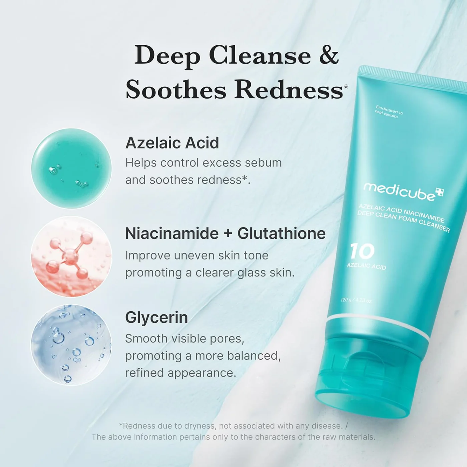 Medicube Azelaic acid Niacinamide Deep Clean Foam Cleanser - 120g - 画像 (3)
