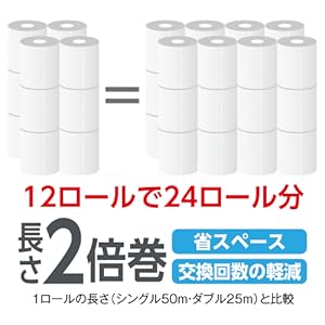 [Amazonブランド]Presto! トイレットペーパー2倍巻き